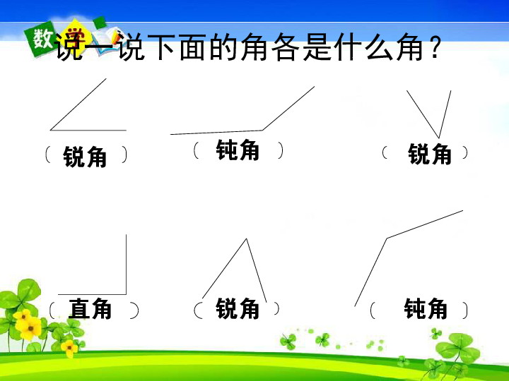 四年级上册数学课件-角的分类-人教版(共15张ppt)