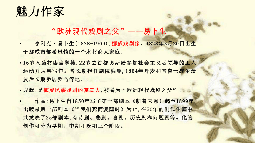 《玩偶之家》教学课件20张ppt