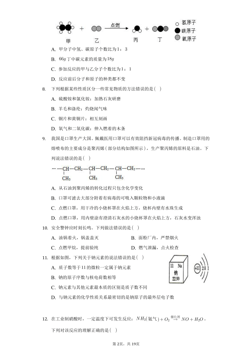 2022年河南省南阳市淅川县西簧乡联合中学中考化学模拟试卷word版含