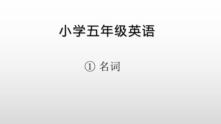 小学英语外研版三年级起点五年级下册语法名词单复数课件共20张ppt