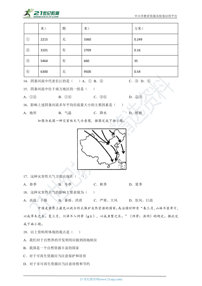 20202021学年湘教版八年级上册地理期末测试卷一深圳含答案及解析