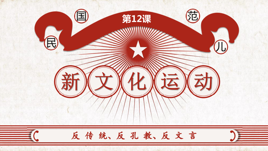 20202021学年部编版初中历史八年级上册第12课新文化运动课件ppt