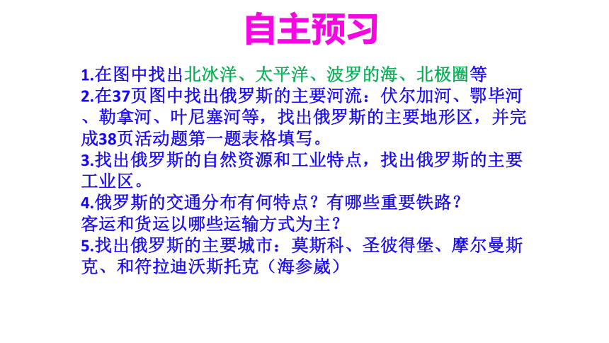 2020-2021学年人教版七年级下册地理第七章 第四节《俄罗斯 课件(共