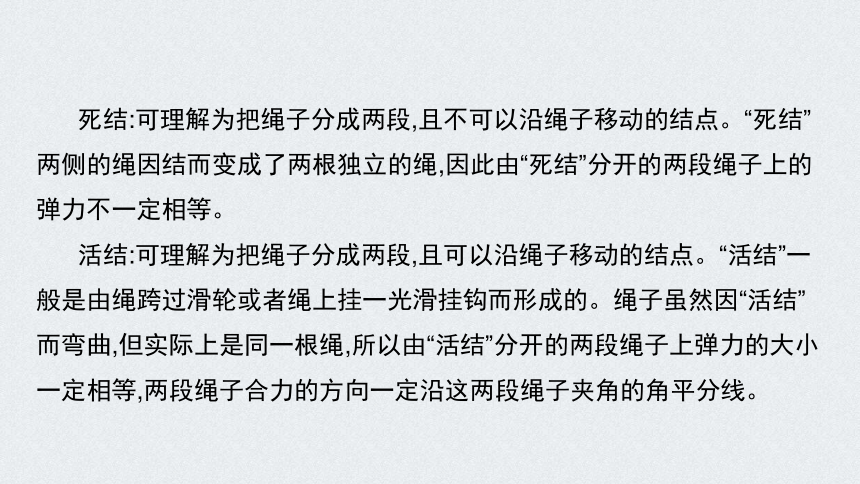 备考2021高中物理模型问题专项突破02死结与活结课件18张ppt
