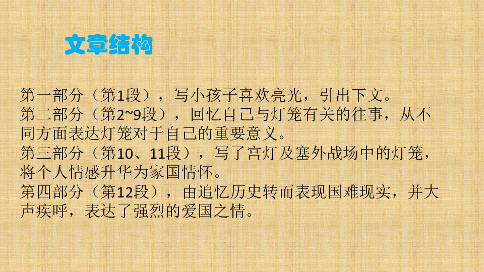 灯笼吴伯箫作者简介吴伯箫(1906-1982),原名熙成,山东莱芜人,散文家