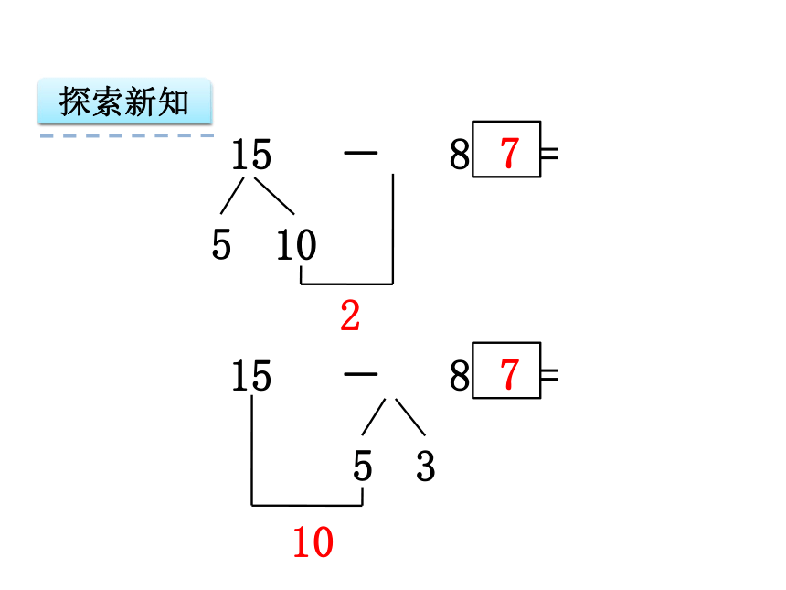 冀教版数学一年级上九151617减几课件13张ppt