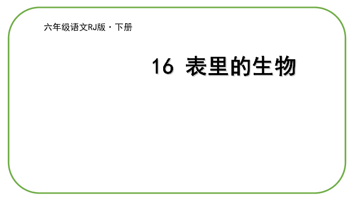 16表里的生物课件39张ppt