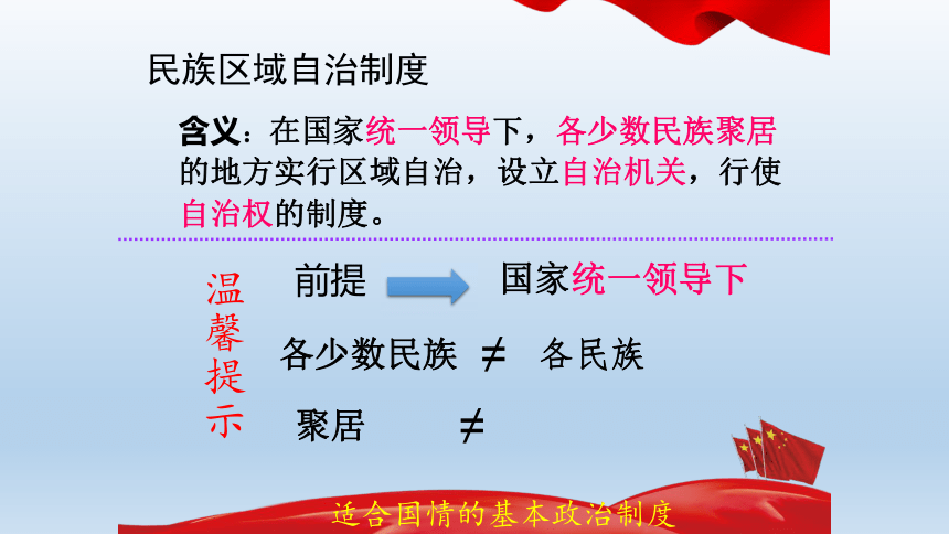 高中政治人教版必修二政治生活82民族区域自治制度适合国情的基本政治