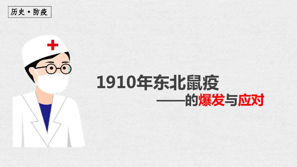 2020年高考热点专题1910年东北鼠疫课件