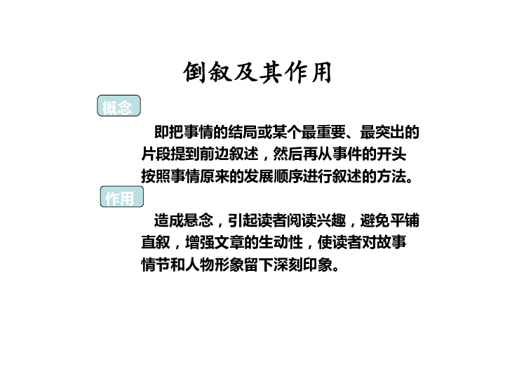 部编版七年级下册作文教学课件:如何在作文中巧设倒叙