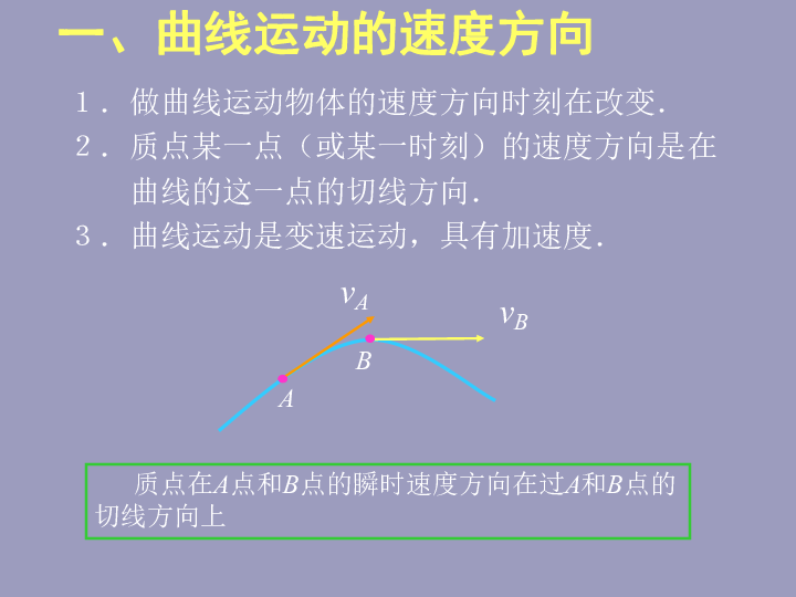 1曲线运动 课件(共17张ppt)