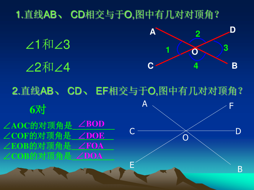 人教版七年级数学下册511相交线课件共19张ppt