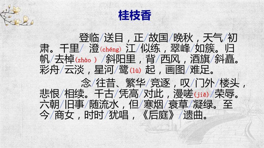 20212022学年统编版高中语文必修下册古诗词诵读桂枝香金陵怀古课件19