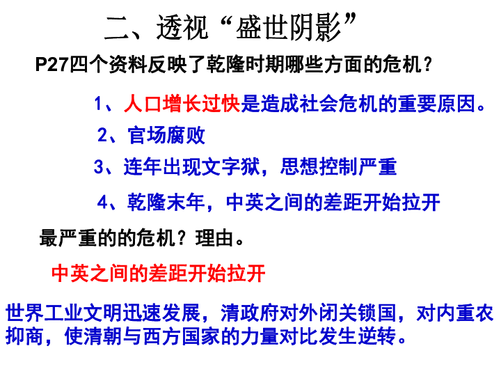 探讨乾隆盛世的危机 课件