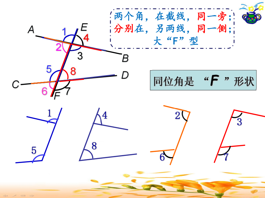 沪教版上海数学七年级下册133同位角内错角同旁内角课件20张