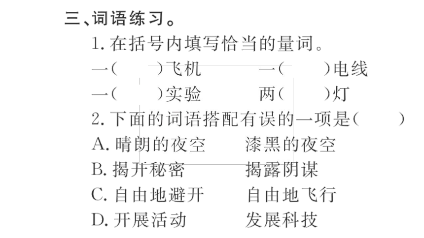 6.夜间飞行的秘密 训练课件(23张ppt)