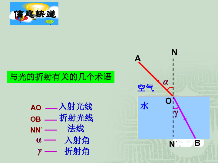 4 探究光的折射规律 课件