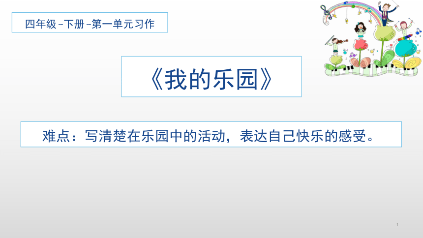 统编版四年级语文下册第一单元习作:我的乐园 课件(共