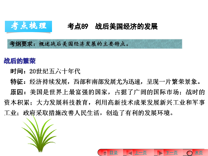 2知识导图 3考点梳理考点89 战后美国经济的发展考点90 战后西