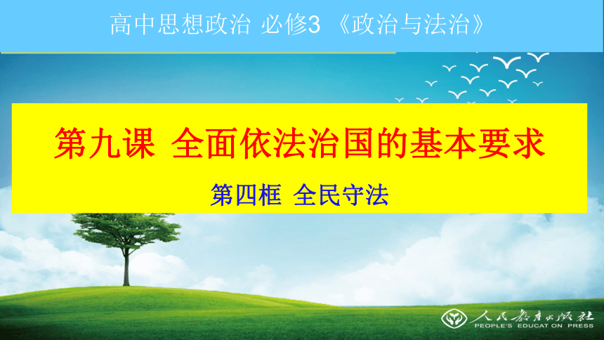 统编版高中政治必修三政治与法治94全民守法课件共25张ppt