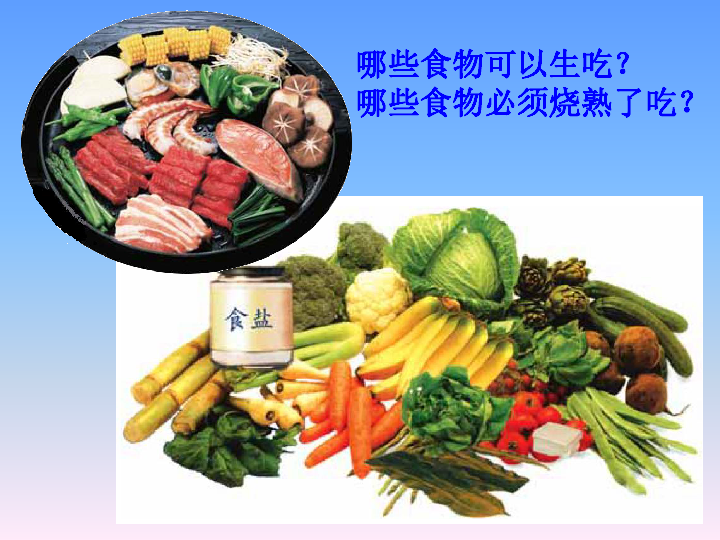 生的食物和熟食物