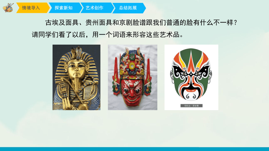人美版小学美术三年级上册一张奇特的脸精品课件9张