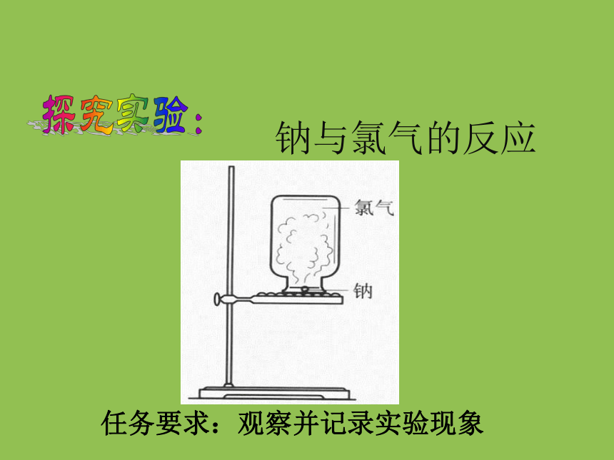 物质的一种微粒学习目标12掌握离子的表示方法钠与氯气的反应任务要求