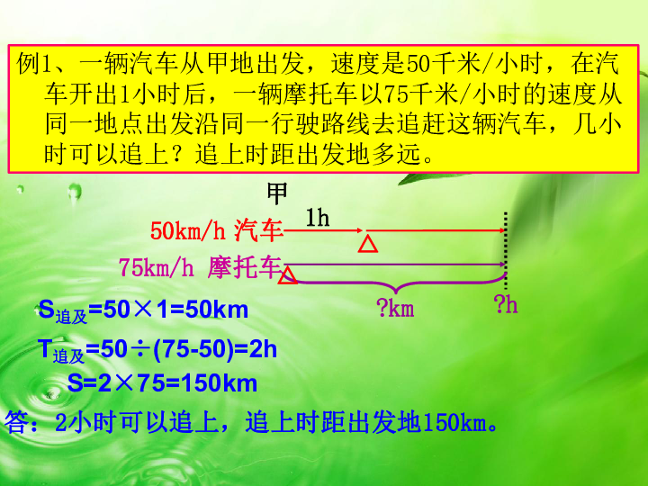 六年级下册数学课件小升初行程问题追及问题共18张ppt北师大版