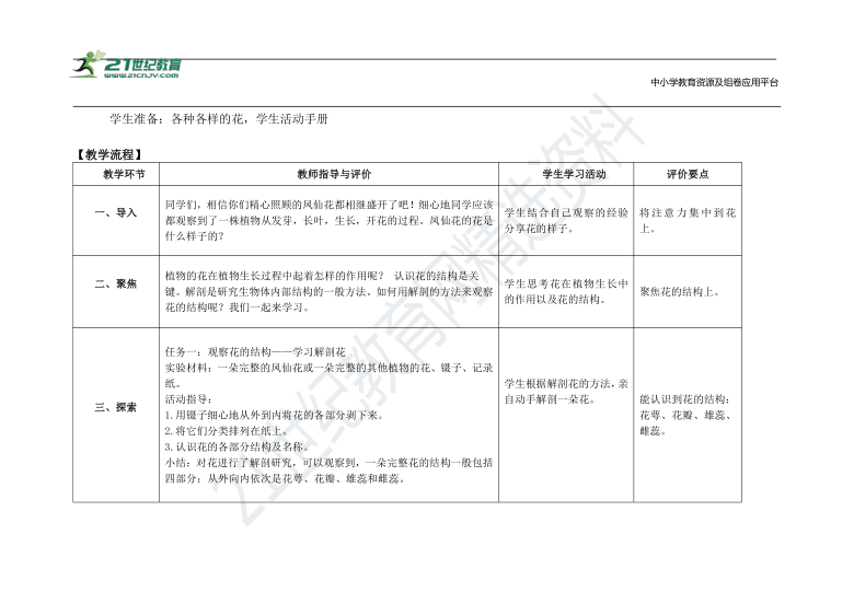 1.5《凤仙花开花了》教案