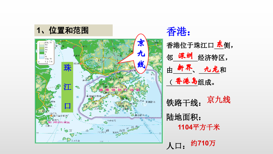 人教版新课程标准八年级地理下册73东方之珠香港和澳门课件46张ppt