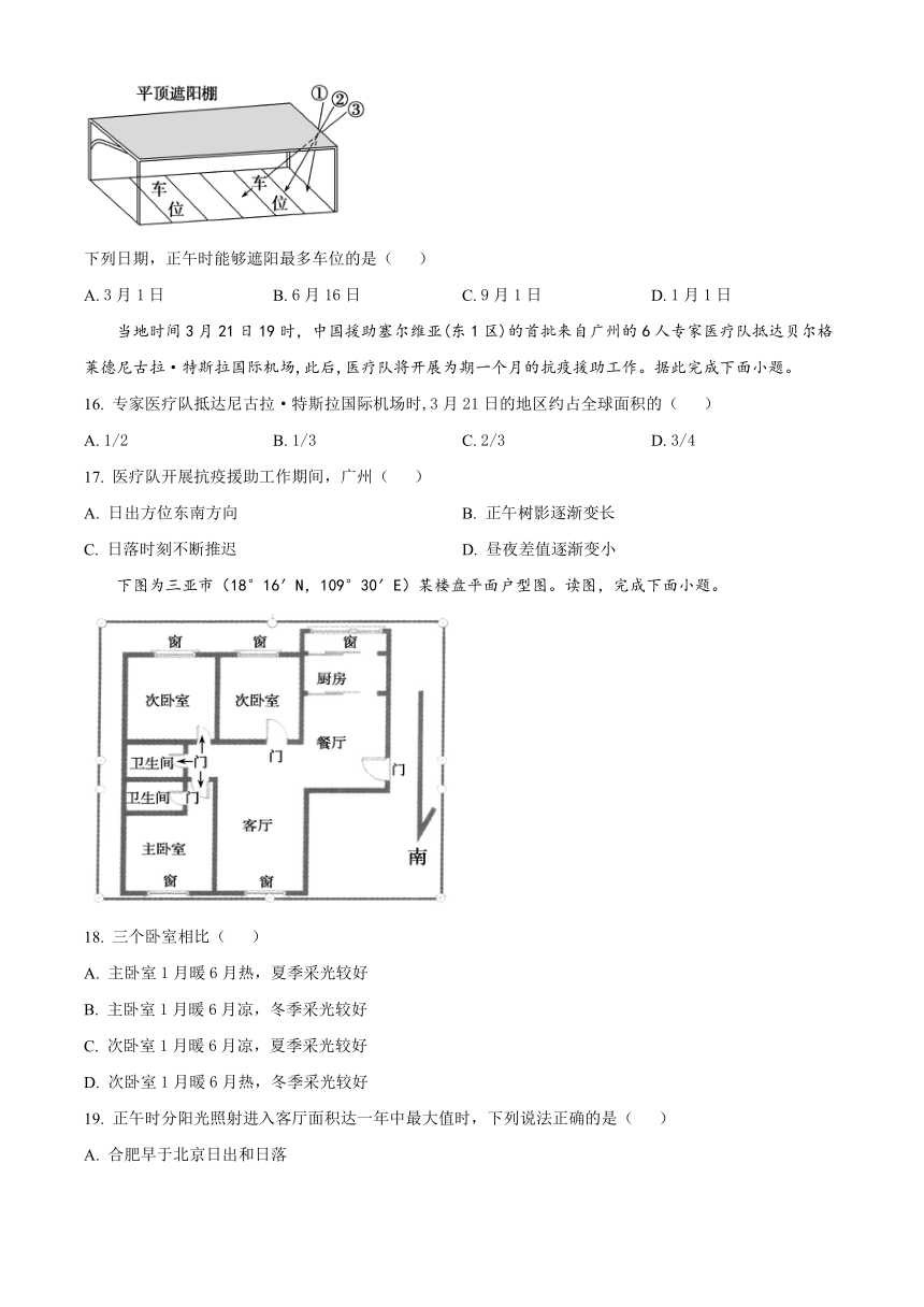 广东省湛江市名校2023-2024学年高三上学期8月月考地理试题（含解析）