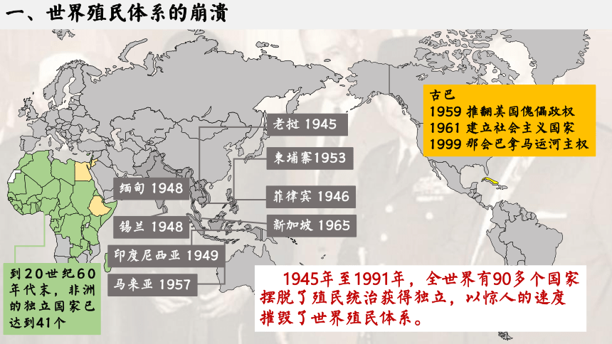 高中历史统编版必修中外历史纲要下课件第21课世界殖民体系的瓦解与新兴国家的发展(共16张PPT)