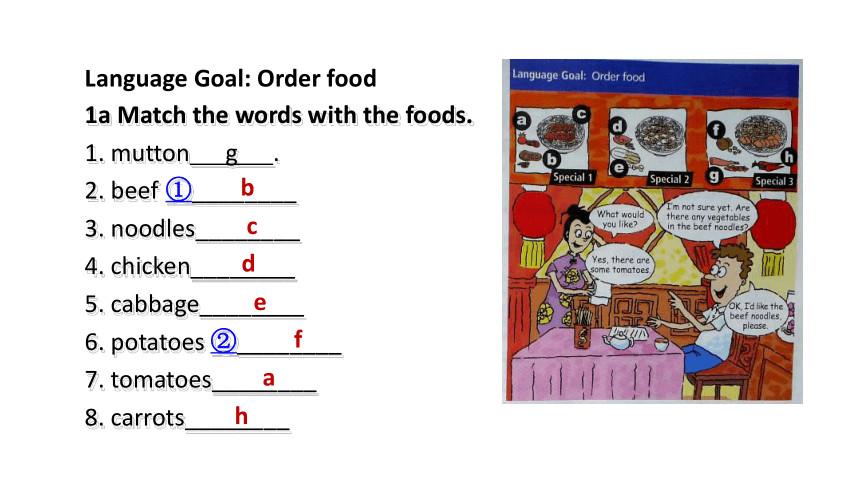 Unit 10 I'd like some noodles Period 1 Section A（1a-2d）课件+嵌入音频(共37张PPT)