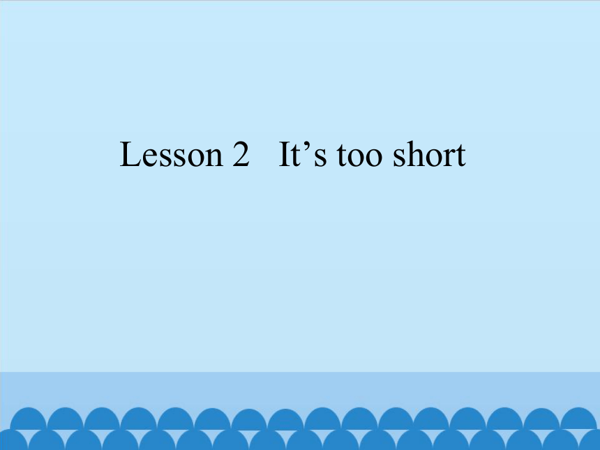 Lesson 2   It's too short   课件(共18张PPT)