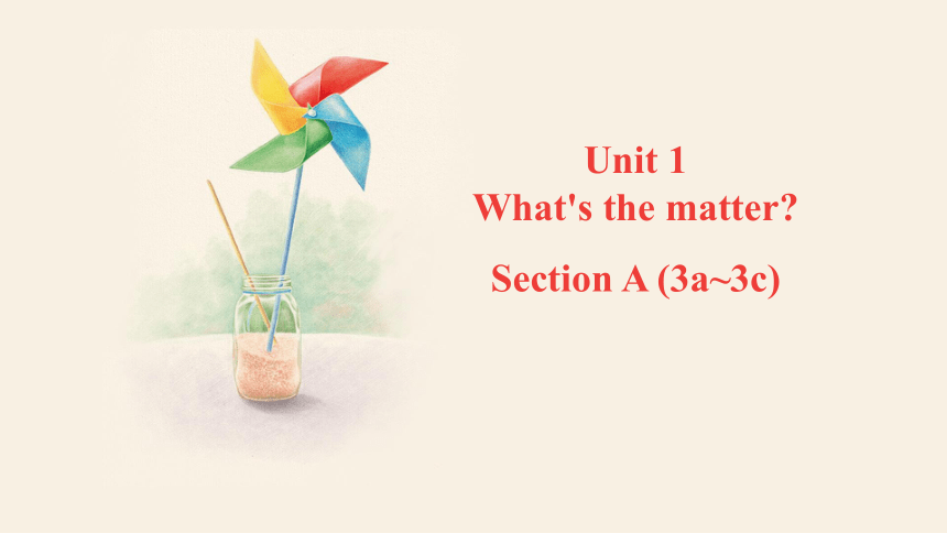 Unit 1What's the matter Section A 3a-3c 课件(共20张PPT) 人教版英语八年级下册