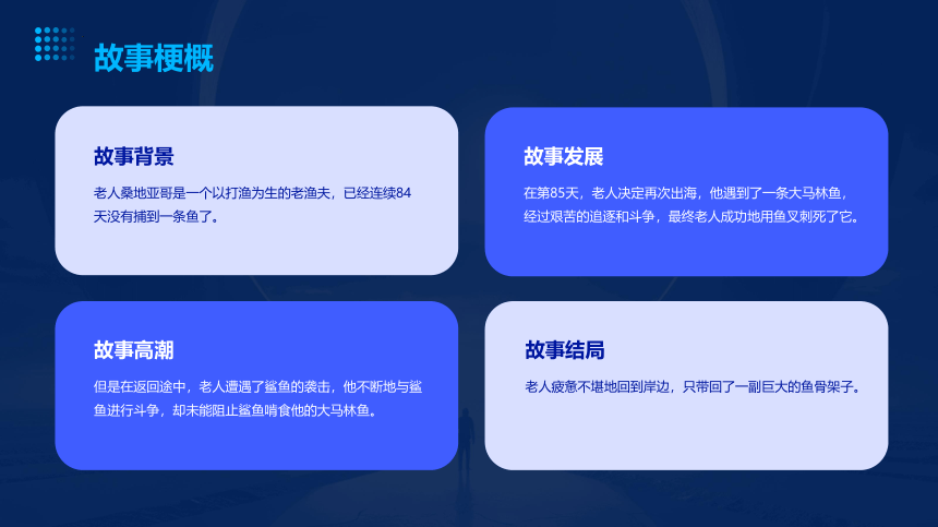 读书分享读书交流会《老人与海》课件(共26张PPT)