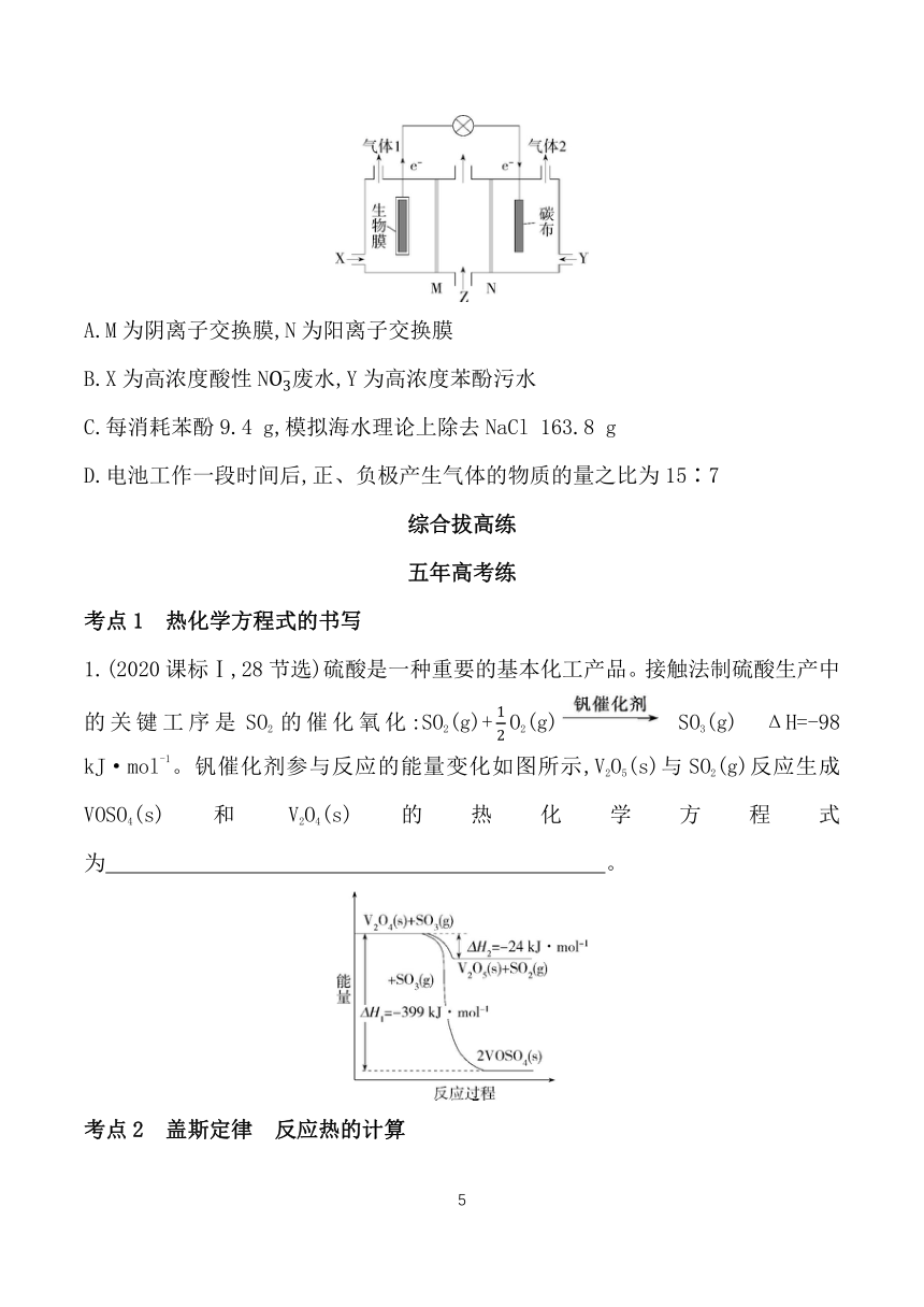 2024鲁科版新教材高中化学选择性必修1同步练习--第1章　化学反应与能量转化复习提升（含解析）