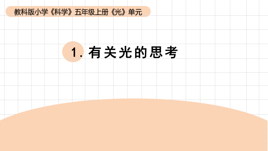 教科版五年级科学上册 1-1《有关光的思考》（课件）(共15张PPT+视频)