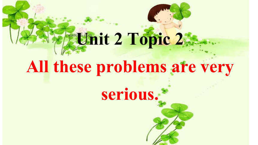 Unit2 Topic 2  All these problems are very serious SectionA课件(共24张PPT)