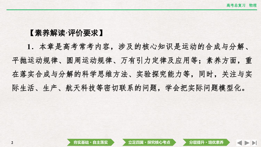 2024年高考物理第一轮复习课件：第四章  第1讲　曲线运动　运动的合成与分解