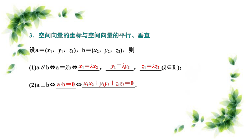 1.1.3空间向量的坐标与空间直角坐标系 课件（共22张PPT）