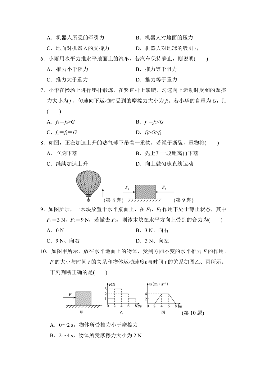 沪科版物理八年级下册第七章学情评估试题（含答案）