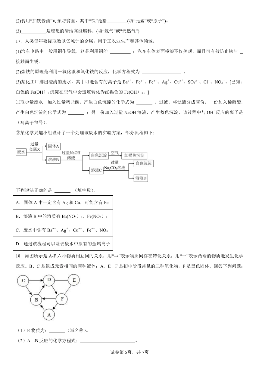 第九单元金属复习题(含解析) 2023-2024学年九年级化学鲁教版下册