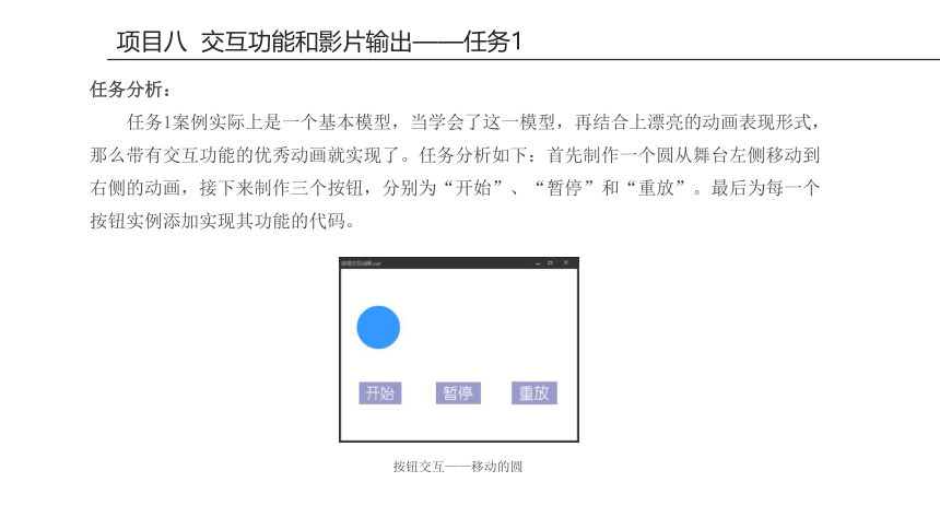 项目八 交互功能和影片输出 课件(共35张PPT)-《二维动画设计软件应用（Animate 2022） 》同步教学（电子工业版）