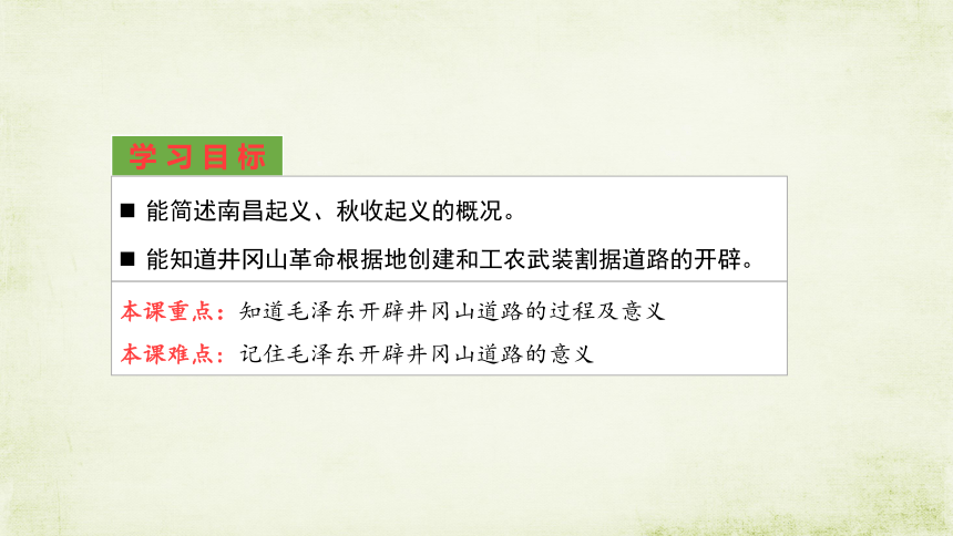 第16课 毛泽东开辟井冈山道路  课件（23张PPT+内嵌视频） 2023-2024学年初中历史部编版八年级上册