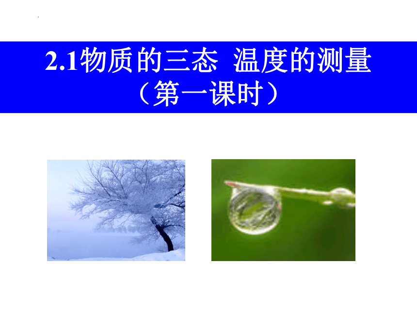 2.1物质的三态 温度的测量 课件 (共18张PPT) 苏科版物理八年级上册