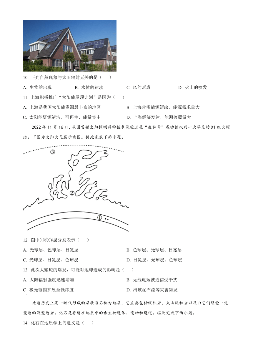 江苏省盐城五校2023-2024学年高一上学期10月月考地理试题（原卷版+解析版）