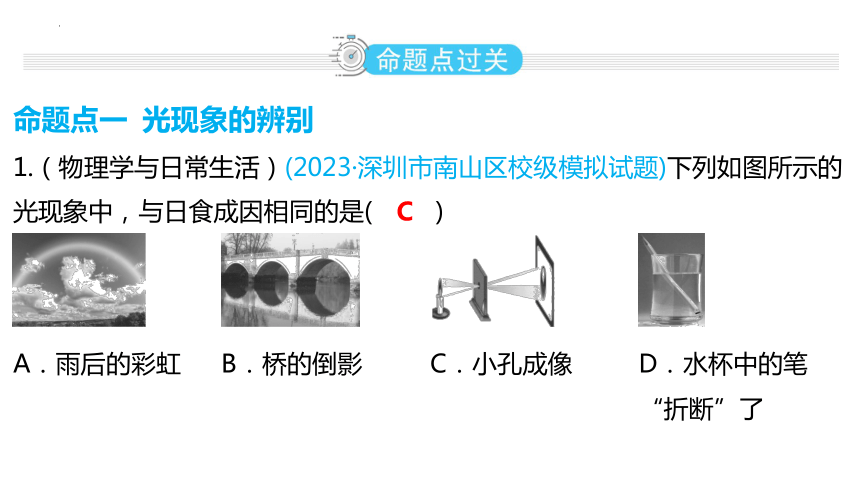 2024年中考物理一轮教材复习（广州专用）第4课时 光的直线传播 光的反射 平面镜成像（共44张PPT）