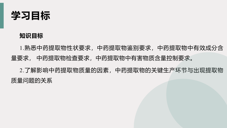 8.1中药提取物的质量要求 课件(共16张PPT)-《中药提取物生产技术》同步教学（劳动版）