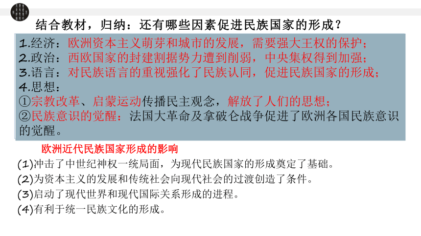 统编版（2019）选择性必修一  2023-2024学年高中历史  第12课 近代西方民族国家与国际法的发展  课件（共31张PPT）